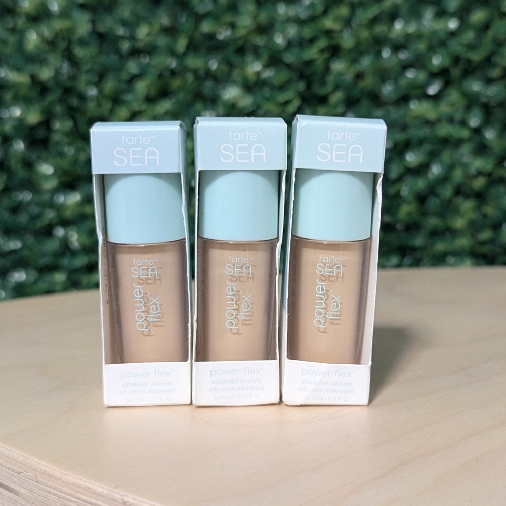 3X Tarte 32S Medium Sand Sea Power Flex Concealer, 3.5ML